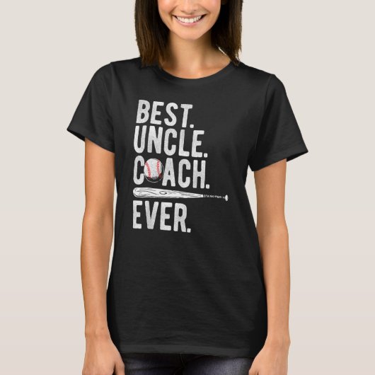 Baseball Best Oncle Coach je stolz Vater Daddy Fat T-Shirt (Vorderseite)