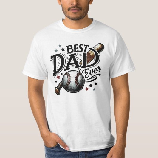 Baseball Best Vater je T-Shirt (Vorderseite)