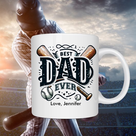 Baseball Best Vater Vatertag Personalisiert Kaffeetasse