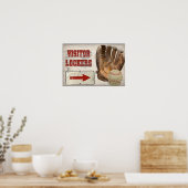 Baseball-Besucher-Locker Poster (Küche)