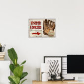 Baseball-Besucher-Locker Poster (Heimbüro)