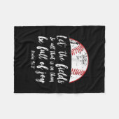Baseball Bibel Verse Niedlicher Christlicher Psalm Fleecedecke (Vorderseite (Horizontal))