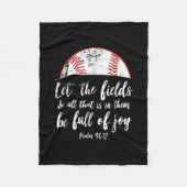 Baseball Bibel Verse Niedlicher Christlicher Psalm Fleecedecke (Vorderseite)