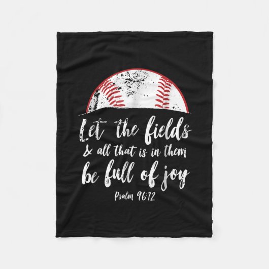 Baseball Bibel Verse Niedlicher Christlicher Psalm Fleecedecke (Vorderseite)