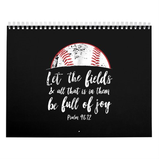 Baseball Bibel Verse Niedlicher Christlicher Psalm Kalender (Titelbild)