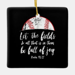 Baseball Bibel Verse Niedlicher Christlicher Psalm Keramikornament