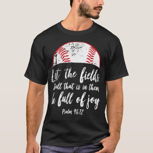 Baseball Bible Verse Niedlich Christlicher Psalm 9 T-Shirt (Vorderseite)