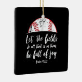 Baseball Bible Verse Niedlicher Christlicher Psalm Keramikornament (Rechts)