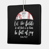 Baseball Bible Verse Niedlicher Christlicher Psalm Keramikornament (Links)