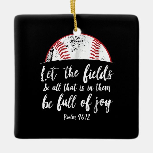 Baseball Bible Verse Niedlicher Christlicher Psalm Keramikornament (Vorderseite)