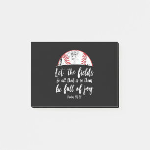 Baseball Bible Verse Niedlicher Christlicher Psalm Post-it Klebezettel