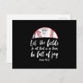 Baseball Bible Verse Niedlicher Christlicher Psalm Postkarte (Vorne/Hinten)