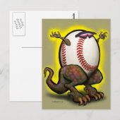 Baseball-Biest Postkarte (Vorne/Hinten)