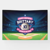 Baseball Birthday banner backdrop (Horizontal)