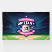 Baseball Birthday banner backdrop (Horizontal)