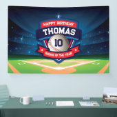Baseball Birthday banner backdrop  (Messe)
