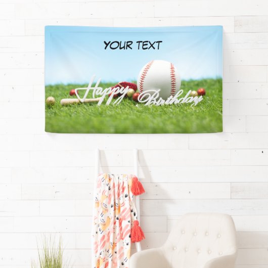 Baseball-Birthday-Banner mit Ihrem Text Banner (Insitu)