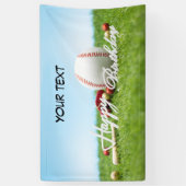 Baseball-Birthday-Banner mit Ihrem Text Banner (Vertikal)