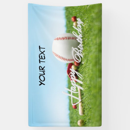 Baseball-Birthday-Banner mit Ihrem Text Banner (Vertikal)
