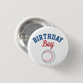 Baseball Birthday Boy Button (Vorne & Hinten)