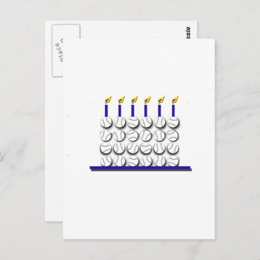 Baseball Birthday Cake Postkarte (Vorne/Hinten)
