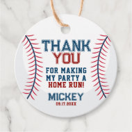 Baseball Birthday Danke Geschenkanhänger
