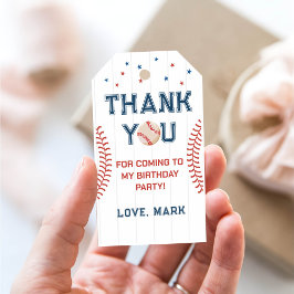 Baseball Birthday Danke Geschenkanhänger