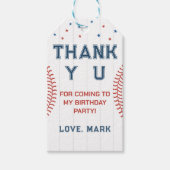 Baseball Birthday Danke Geschenkanhänger (Vorderseite)