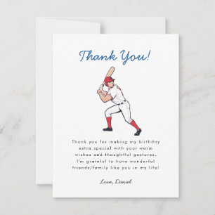 Baseball Birthday Dankeskarte