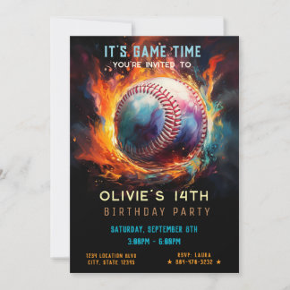 Baseball Birthday Einladung