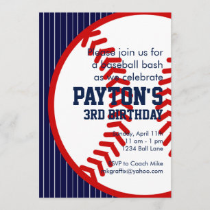 Baseball Birthday Einladung