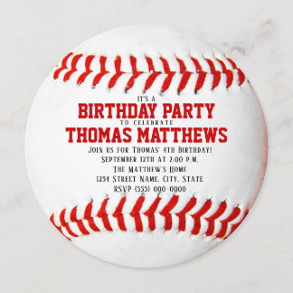 Baseball Birthday Einladung
