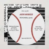 Baseball Birthday Einladung (Vorne/Hinten)