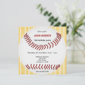 Baseball Birthday Einladung (Stehend Vorderseite)