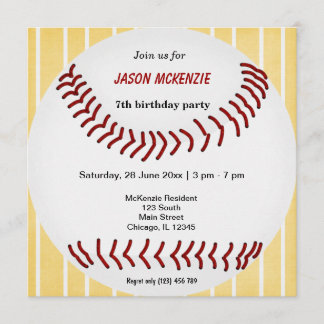 Baseball Birthday Einladung