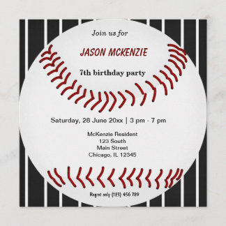 Baseball Birthday Einladung