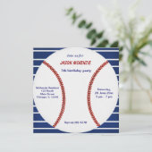 Baseball Birthday Einladung (Stehend Vorderseite)