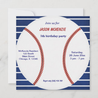 Baseball Birthday Einladung