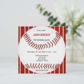 Baseball Birthday Einladung (Stehend Vorderseite)