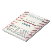 Baseball Birthday Favor Chocolate Candy Wrappers Notizblock (Rotiert)