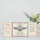 Baseball-Birthday-Feldpass Einladung (Stehend Vorderseite)