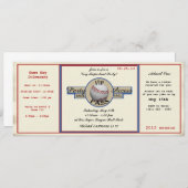 Baseball Birthday Field Pass Party Access Einladung (Vorne/Hinten)