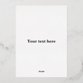 Baseball Birthday Folien Feiertagskarte (Rückseite)