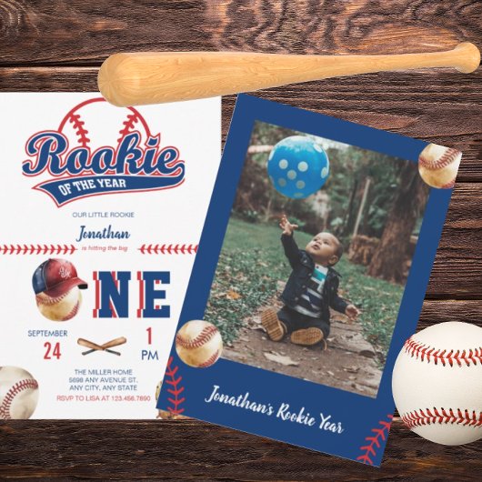 Baseball Birthday | Foto 1. Geburtstag Einladung