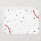 Baseball Birthday Foto Einladung (Rückseite)