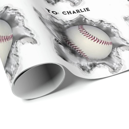 Baseball Birthday Geschenkpapier (Rolleneckpunkt)