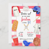 Baseball Birthday Invitation, Baseball Invitation, Einladung (Vorderseite)