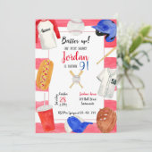 Baseball Birthday Invitation, Baseball Invitation, Einladung (Stehend Vorderseite)