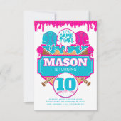 Baseball Birthday Invitation Drip Theme Einladung (Vorderseite)