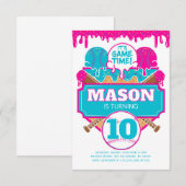 Baseball Birthday Invitation Drip Theme Einladung (Vorne/Hinten)